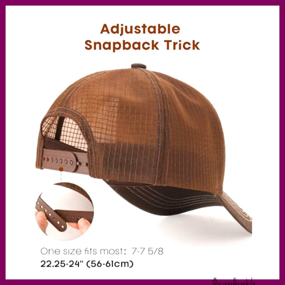 Structured Trucker Hat, Lightweight Mesh Snapback… - image 4